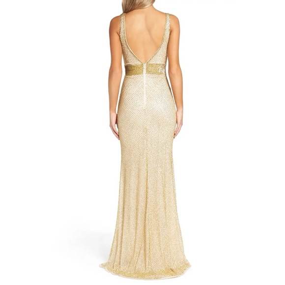 Beaded mesh gown mac duggal Clearance